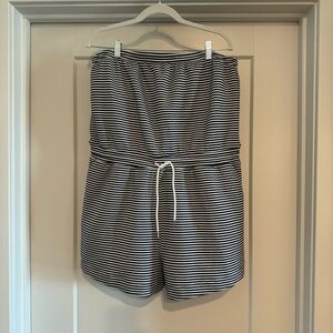 Abercrombie & Fitch Black and White Striped Romper